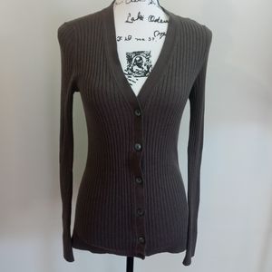 Vince Ribbed Sweater Knit 5% Cashmere Cardigan S